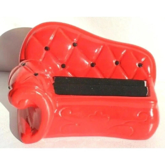 New Red Ceramic Puffy Sofa Ring Holder / Organizer - Picture 2 of 5